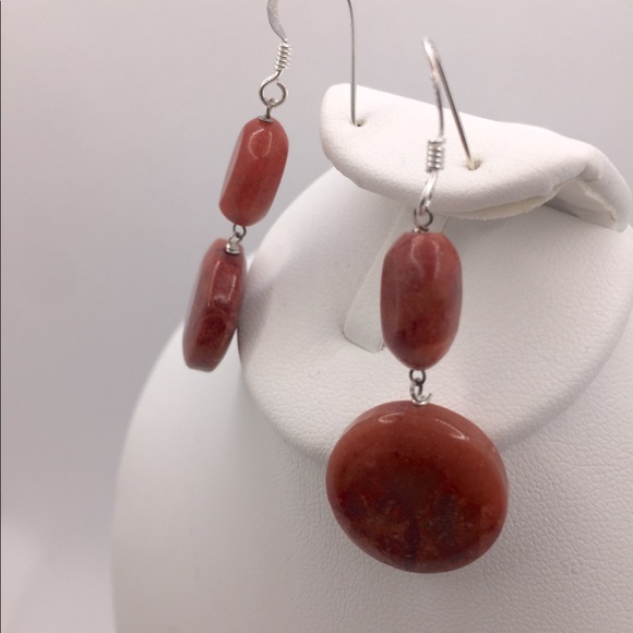 Women Red Carol Dangle Earrings - Picture 5 of 7